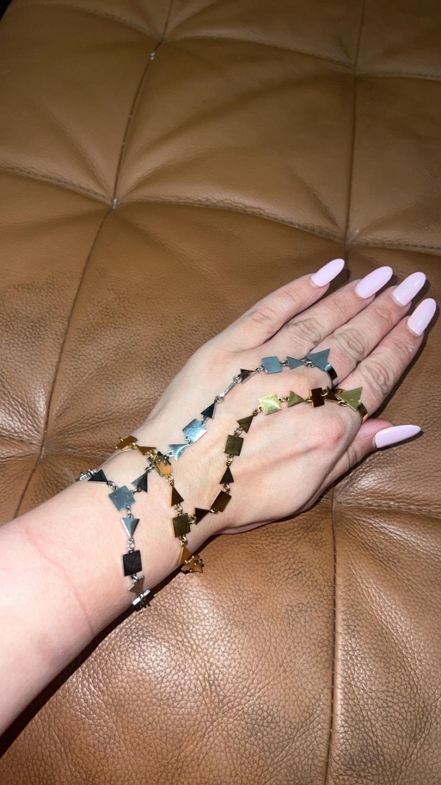 clip Prismé Hand Chain gold silver